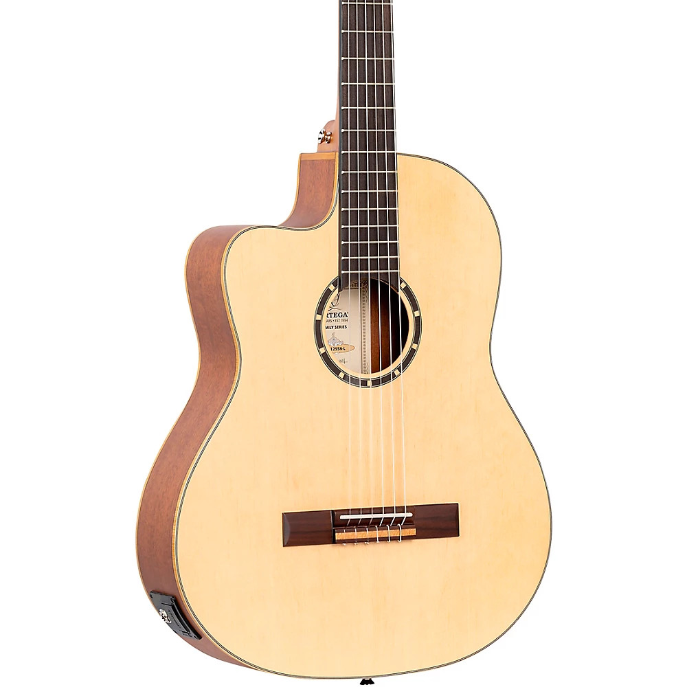 Ortega Family Series RCE125SN-L Thinline A/E Classical Guitar Natural Matte