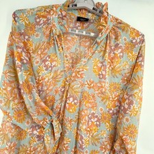 VICI Floral Maxi Dress X Large Relaxed Sheer Flowy Long Sleeve Bohemian READ