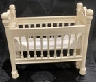 Vtg 2000 Barbie Victorian Dream House White Crib Baby Bed Replace Furniture VHTF