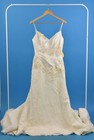 Benjamin Roberts Womens Wedding Dress Ivory Trumpet Satin Lace UK Size 10