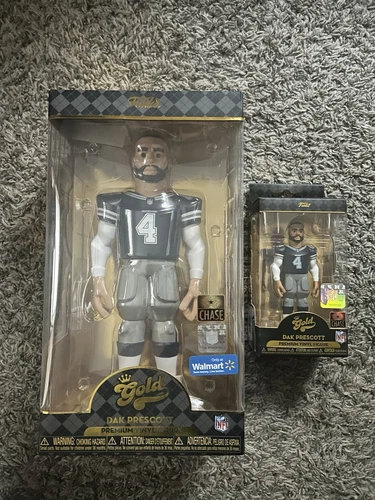 NFL Gold Funko 🔥CHASE🔥 Dak Prescott! Cowboys! Exclusive! Lot Of 2! New In Box!