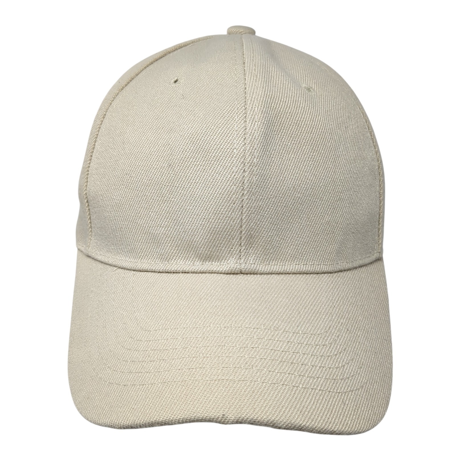 Unbranded Strapback Hat Solid One Size Beige Adju… - image 1