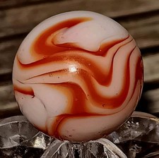 Alley Agate Swirl Marble. 5/8" Nm. Nice Flame Pattern