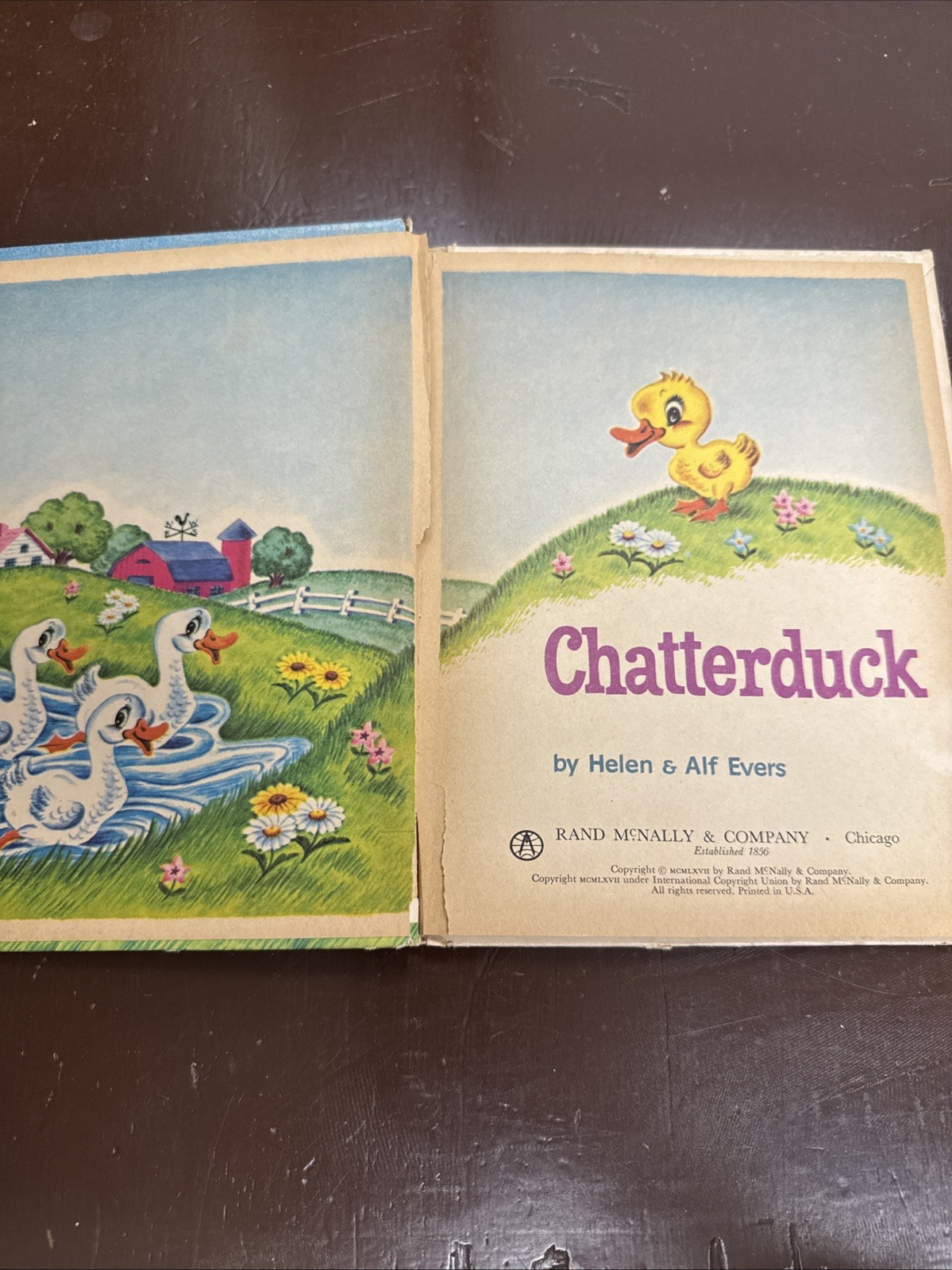 Chatterduck by Helen & Alf Evans 1967 Rand McNally Tip Top Elf Book Illustrated