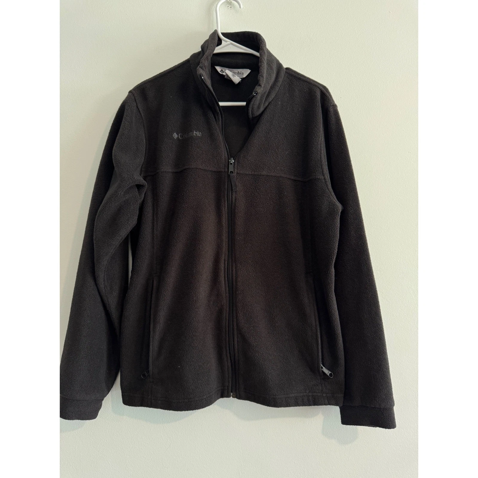 Columbia Steens Mountain Fleece Jacket Youth 18/20 Black Full Zip Coat