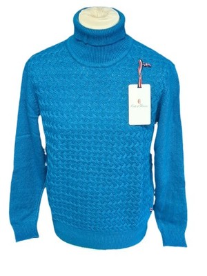 DICKE HERREN ROLLKRAGEN WOLLPULLOVER CONTE OF FLORENCE