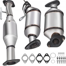 HOT/ Catalytic Converter,3 Pcs Exhaust Pipe Stainless Steel High Flow Cat,for C