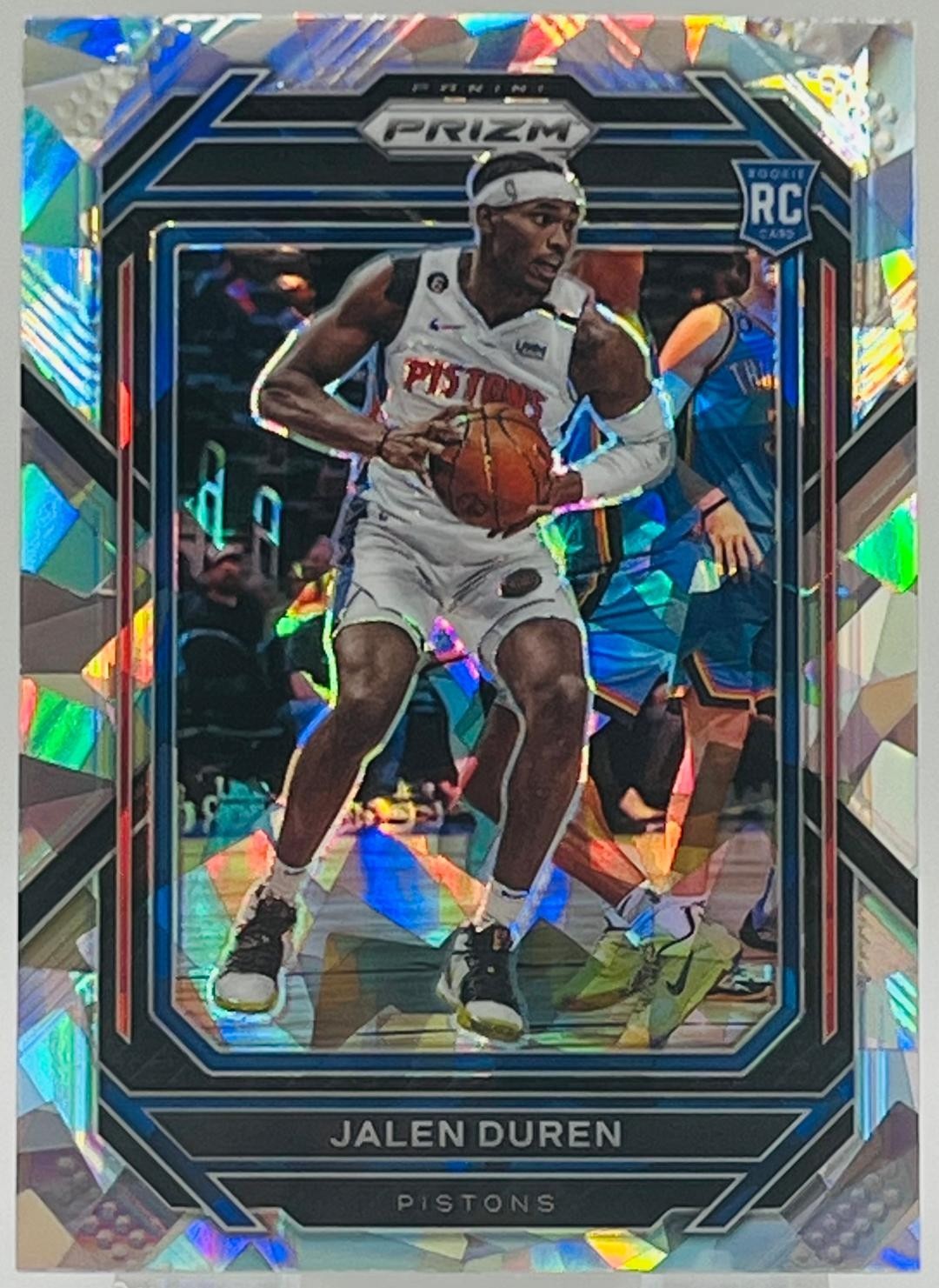 Jalen Duren 2022-23 Panini Prizm Cracked Ice Rookie Card RC #239 Detroit Pistons