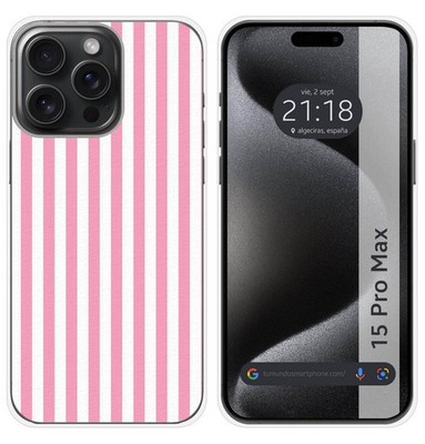Tumundosmartphone Silikonhülle Für iPhone 15 Pro (6.1) TPU, Lines 03