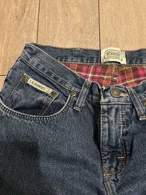 C.E. Schmidt Workwear Women's Flannel-Lined Straight Leg Jeans, Size 28x31