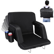 Stadium Seats with Back Support, Bleacher Chairs with Back and Cushion 2.6'' ...