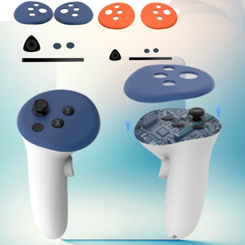 VR Headset Controller Joystick Button PC Protective Cover Parts For Meta Quest 3