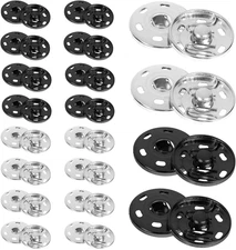 20 Sets Snap Buttons, 21Mm Sewing Snaps Metal Sew on Snaps Large Metal Button fo