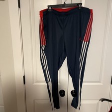 NWT ADIDAS Tiro Track pant, standard length, blue with white  red, size 3X