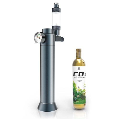 FZONE Desktop Aquarium CO2 System, CO2 Regulator with 45g Disposable CO2 Cart...