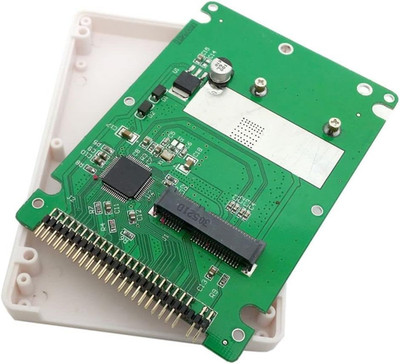 Msata Mini SATA SSD to IDE 44Pin 2.5 Inch Hard Disk Case Enclosure Box White for