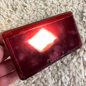 Nintendo 3DS Flame Red Handheld Console System CTR-001 Tested