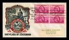 US COVER FLORIDA CENTENNIAL FDC SCOTT 927 BLOCK OF 4 SMARTCRAFT THERMOGRAPHED