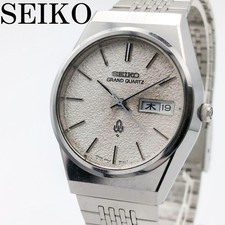 Seiko Grand Quartz 4843 8050 Mens Wristwatch Snowflake Dial wrist 20cm
