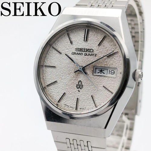 Seiko Grand Quartz 4843 8050 Mens Wristwatch Snowflake Dial wrist 20cm