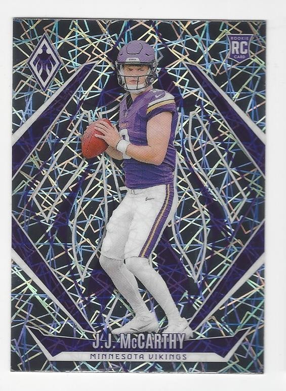 2024 Phoenix J.J. McCARTHY ROOKIE LASER card #185! Michigan - Minnesota Vikings