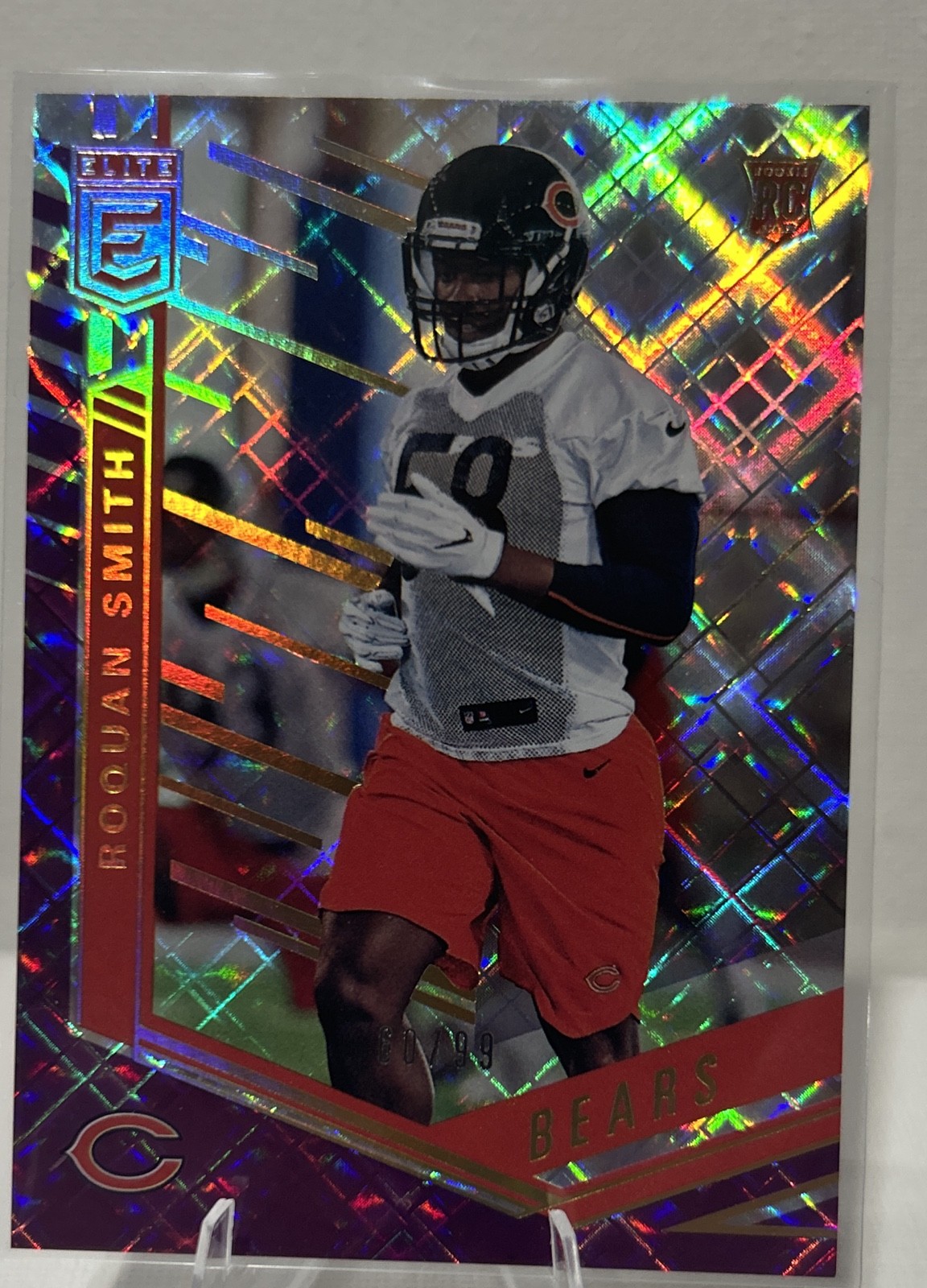 2018 Donruss Elite - Rookies Roquan Smith #105 Purple /99 (RC)