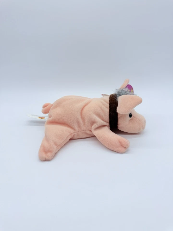 "Babe and Friends Cerdo Bolsa de frijoles Juguete de peluche Universal Studios Equity Toys 7""" Foto 3 de 4