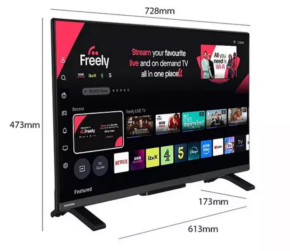 Toshiba 32WV2553DB 32 Inch LED HD Smart TV Brand new in box - Image 3 of 4