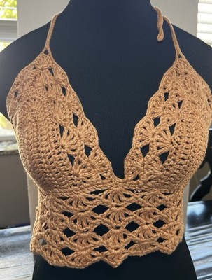 handmade crochet top Size Medium Custom Color/Pattern Available