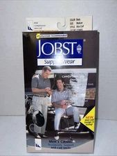 Jobst Men's Knee High Support Socks Sz Med Black Mild Compression 8-15mmHg