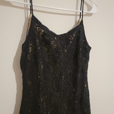 Vintage Y2K Morgan Co Womens Maxi Prom Dress Size 9 Floral Lace Whimsigoth Goth