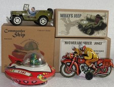 3x Blechspielzeug mit Federwerk und Schlüssel bzw.Friktion in OVP