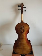 Top 4/4 Violin Solid flamed maple back old spruce top hand carved the STATUE 217