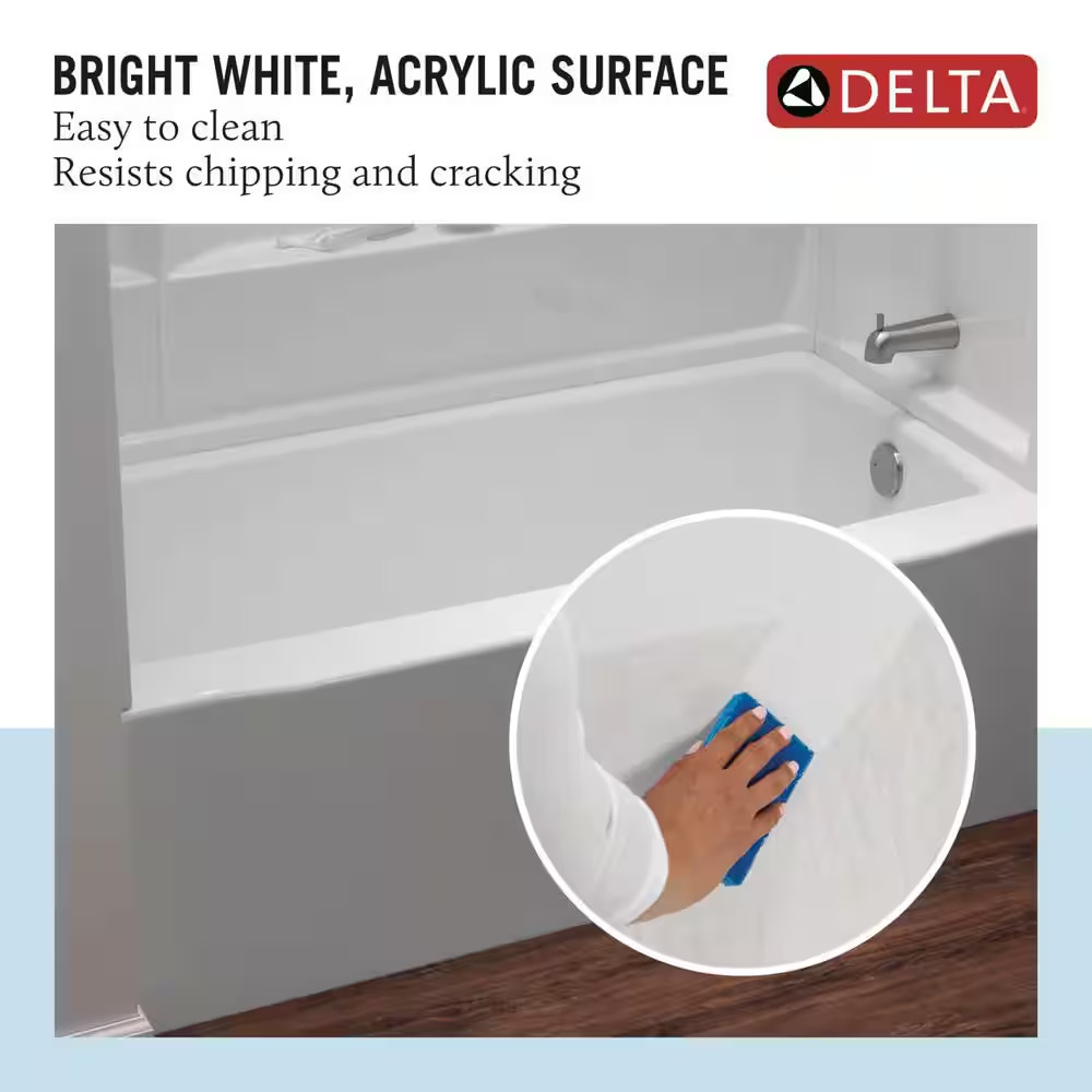 Classic 500 60 In. X 30 In. Alcove Deep Soaking Bathtub with Right Drain in High