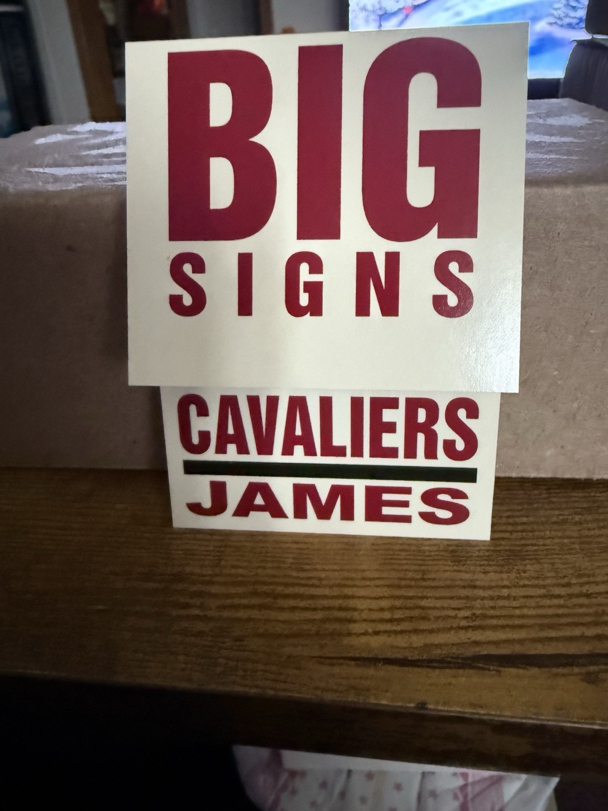 2003-04 Fleer Platinum Big Signs LeBron James #BS 7 (RC).