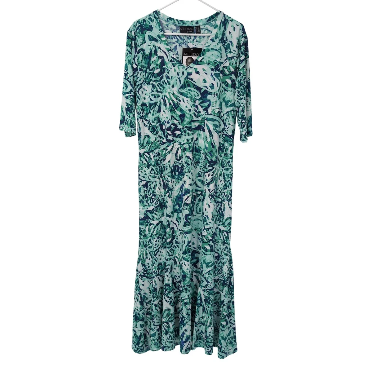 chinese dress ladies Attitudes by Renee Regular Reversible Como Jersey Maxi Dress Forest Shadows / L