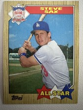 Topps 1987 Steve Sax Los Angeles Dodgers All-Star 1986 Error