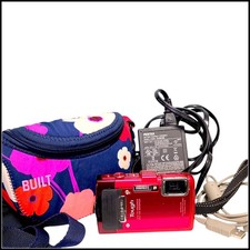 Olympus Tough TG-830 iHS 16.0MP Digital Camera - Red 16GB Card Battery Charger