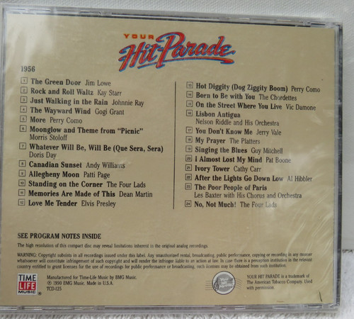 1956 Your Hits Parade (CD 1989) Time Life New/Sealed -