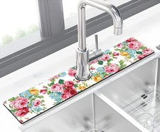 Kitchen Sink Splash Guard Faucet Mat Super Absorbent Fast Drying Mat Sink