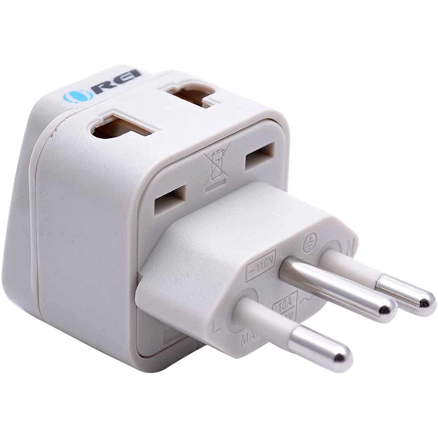 - Type N Travel Adapter For Brazil - Universal 2 In...