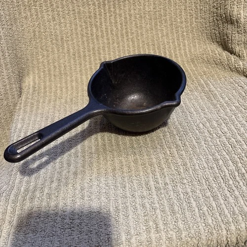 VTG Lodge Cast Iron MPR Small Double Spout 2 Cup Ladle Melting Dipper Pot USA CQ