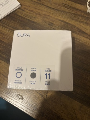 Anillo Oura Gen 3 Heritage Color Negro Talla 11 Nuevo En Caja Sin Abrir