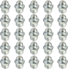 25 Pcs M8 Straight Hydraulic Grease Fitting Kit   8mm x 1mm Zerk Nipple