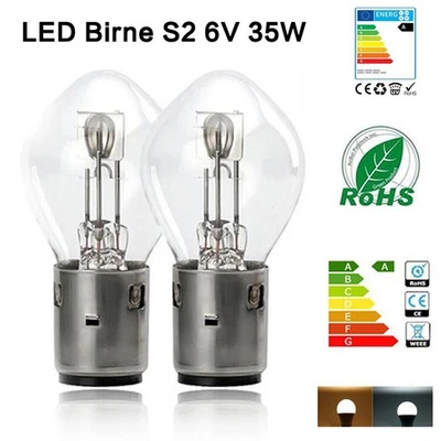 2X S2 6V 35/35W BA20d Bilux Zweiradlampe Glühlampe - Bild 1 von 4