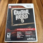 Guitar Hero 5 Nintendo Wii Tested And Works No Manual