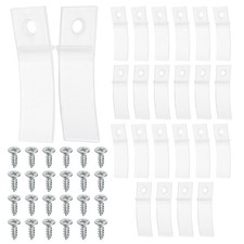 24 Pcs Clear PVC Plastic Drawer Stoppers with Screws (1.97" x 0.63" x 0.08")