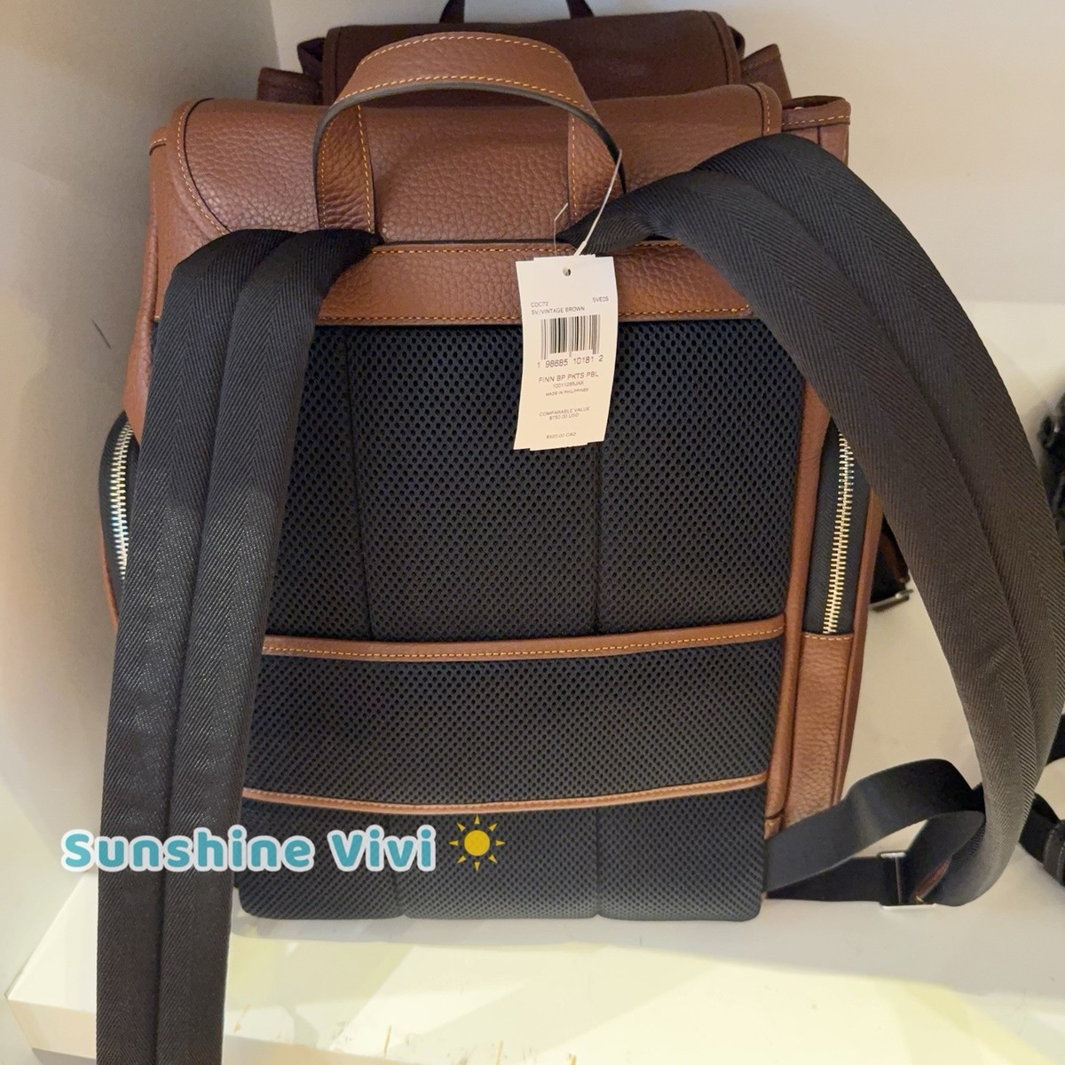 NWT Coach Finn Backpack CDC72 Soft Pebble Leather Silver VINTAGE