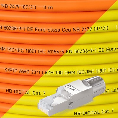 Cat7 Netzwerkkabel REIN KUPFER Verlegekabel METERWARE LAN LSZH Halogenfrei Kat 7