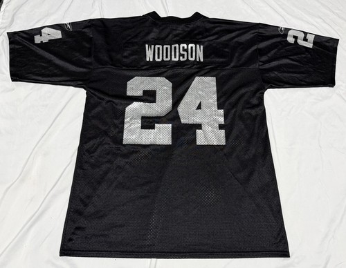 NFL Football Oakland Raiders Charles Woodson #24 REEBOK Jersey Size Large L